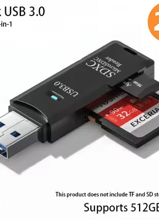 Lettore di schede USB 3.0 multifunzionale 2 in 1Micro SD TFMemoryCardReaderUSBFlashDrive Adattatore per schede per PC Accessori per laptop