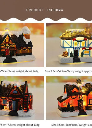 Christmas Light House Village decorazioni natalizie per la casa regali di Natale ornamenti natalizi capodanno 2024 Natale Navidad Noel