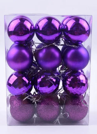 24 pezzi 4 cm albero di Natale palline di Natale decorazioni palline ornamento di nozze per feste - riparo82