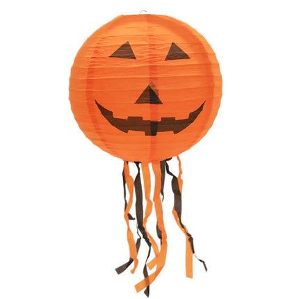 Halloween Paper Lanterns Equipped With Yellow Light Pumpkin Spider Skeleton for Halloween Party Decoration Indoor Outdoor Party