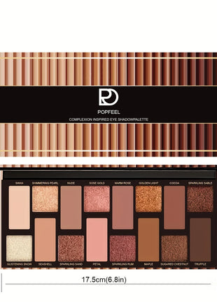 POPFEEL 16-Color Matte and Pearl Eyeshadow Palette-High Pigment,Pink and Earth Tones for Brightening and Enhancing Eye Makeup。 - Riparo82