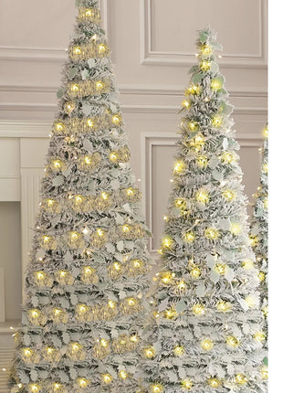 Albero di Natale Ins con floccaggio della neve Albero di Natale pieghevole premium Vacanza Estetica Decorazioni natalizie Albero di neve artificiale densa