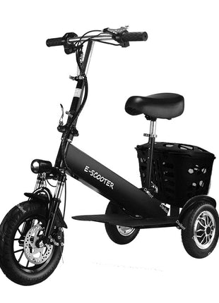 Lightweight Mobility Scooter Foldable With Basket For Adults Electric Scooter Senior Triple Shock Absorption 500W Trike 2 Seats - Riparo82