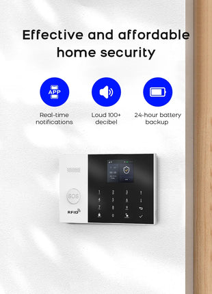 PGST Residential Tuya Smart Gsm Wifi Alarm System for Home Wireless Security Alarm House Smart Life App Control work with ALexa - Riparo82