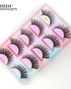 Faux Cils 3/5 Pairs False Eyelashes make up Natural Long Dramatic Halloween Eyeylash 3D Mink Lashes Tools Extension maquiagem - Riparo82