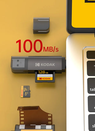 Scheda Micro SD Kodak Ultra oro nero 128 GB 32 GB 64 GB 256G Scheda di memoria TF Schede di memoria Flash Card per fotocamera del telefono + lettore di schede