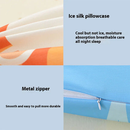 Kids Pillow for Sleeping Ergonomic Memory Foam Bed Pillow Breathable Nap Time Pillows Skin-Friendly Travel Cushion