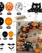 Halloween Bat Balloon Garland Arch Kit Black Orange Ballon 3D Bat Spider Sticker Eye Pumpkin Halloween Party Decoration Supplies - Riparo82