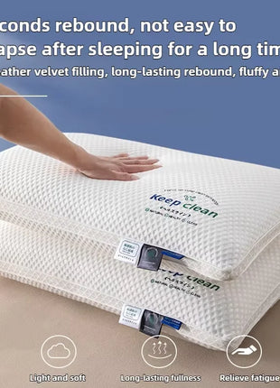 Neck Pillow Help Sleep And Protect The Neck Cervical Orthopedic Household Soybean Fiber SPA Massage Pillow For Sleeping New - Riparo82