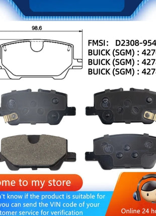 Per SAIC-GM Buick Encore GX Encore PLUS Pastiglia freno posteriore 42704774 42782666 42787746/Parti auto -06035