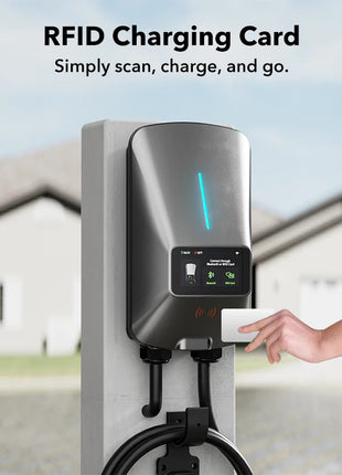WOLFBOX EV Charging Station Type 2 7KW 32A 1 Phase Electric Vehicle Car Charger Wallbox with LCD Screen APP Control RFID Card - Riparo82