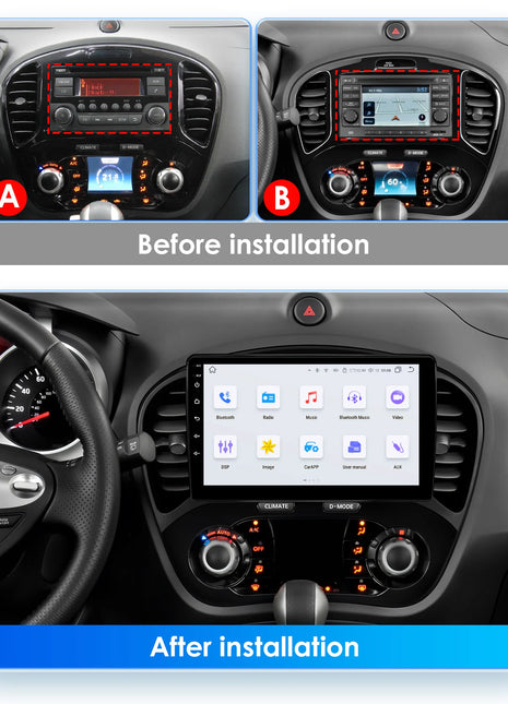 Hizpo Car Radio For Nissan Juke YF15 2010 - 2014 Carplay 4G Multimedia Video Player GPS Autoradio AI Voice 2 Din Android Auto BT - Riparo82
