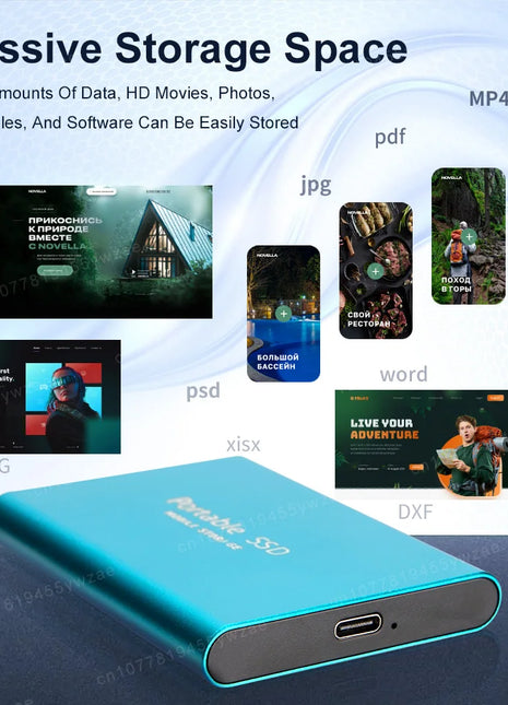 Original SSD 128TB high-speed external hard drive 4TB hard drive USB 3.1 Type-C Portable Hard Drive for Laptop/mac/PC/Phone - Riparo82