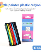 12/18/24/36 Colors Non-dirty Hand Plastic Crayons Washable and Erasable Color Crayons Children’s Painting School Office Supplies - Riparo82