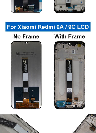 Test al 100% per Xiaomi Redmi 9 9A 9C Display LCD Touch Screen Digitizer per Redmi M2004J19AG M2004J19C Assemblea parti di ricambio - riparo82