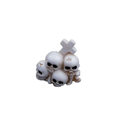 Halloween small ornaments horror skull pumpkin wizard resurrection ghost festival doll resin crafts desktop ornaments