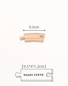 Nuovi tipi di parti di cingoli in legno Pista ferroviaria in legno di faggio Accessori per giocattoli adatti a tutte le marche Piste in legno Giocattoli per regali per bambini - riparo82