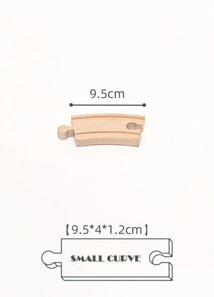 Nuovi tipi di parti di cingoli in legno Pista ferroviaria in legno di faggio Accessori per giocattoli adatti a tutte le marche Piste in legno Giocattoli per regali per bambini - riparo82