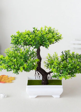 Artificial Plants Decoration Potted Bonsai Small Tree Pot Fake Plant Potted zen garden Ornaments Table Home Room Decoration