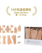 Set di binari ferroviari in legno Pacchetto di espansione Blocchi di costruzione fai-da-te Accessori Tracce adatte per binari in legno Biro Giocattoli educativi per bambini - riparo82