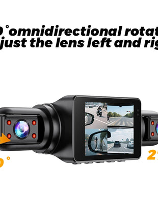 Dashcam Car Front and Rear 1080P 2inch IPS4-Channel Recording Video Recorder Car 4 Cameras Night Vision Recorder Black Box - Riparo82