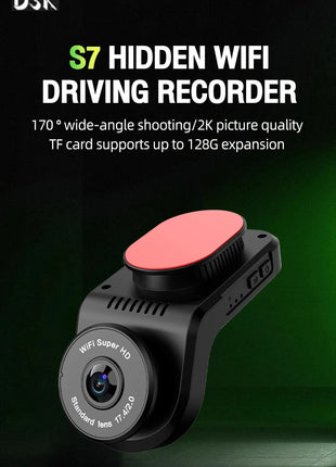 Dash Cam Universal Car DVR Camera Recorder WIFI 2K HD Mini Dashcam 170 ° Wide-Angle Auto Video Recorder - Riparo82