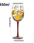 Bicchieri da vino natalizi da 450 ml Albero di Natale di Babbo Natale Aghi di pino Bicchieri da vino rosso per vino Succo di champagne - riparo82