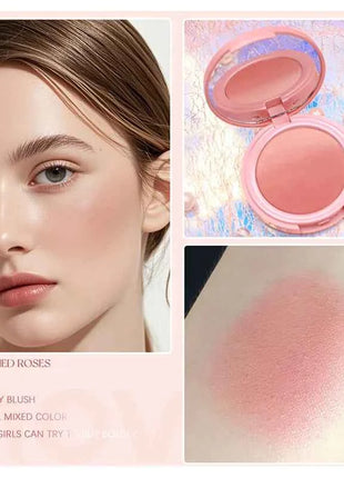 Vibrant Blush Palette, Multi-Color Gradient Design, Lightweight & Blendable Color, Face Cosmetics, With Easy-To-Use Mirror