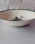 Classic Green Edge Series Christmas Set Size Plate Square Plate Size Bowl Fish Dish Coffee Set - riparo82