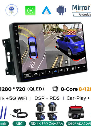 Android 14 Car Radio QLED GPS Navigation Multimedia Player For Jeep Compass/Commander/Grand Cherokee/Wrangler/Liberty AutoRadio - Riparo82