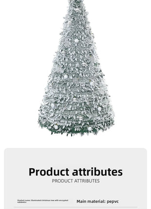 1.5/1.8/2.1M Pieghevole Albero Di Natale Atmosfera Domestica Decorazioni Di Natale Con PVC Floccato Centro Commerciale Ornamento Regali di Capodanno