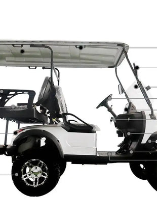 Street Legal Electric Golf Cart 4 Seats 5000W Scooter Go Kart ATV Adult Touring Classic Golf Cart - Riparo82