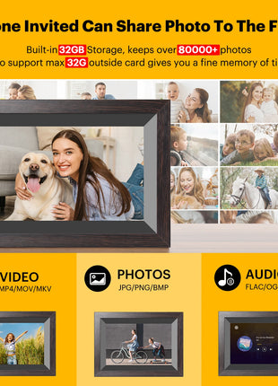 Argine 1 anno di garanzia 】 cornice digitale Kodak da 10 pollici, Touch Screen HD 800*1280 con memoria 32G, Album elettronico a funzione completa
