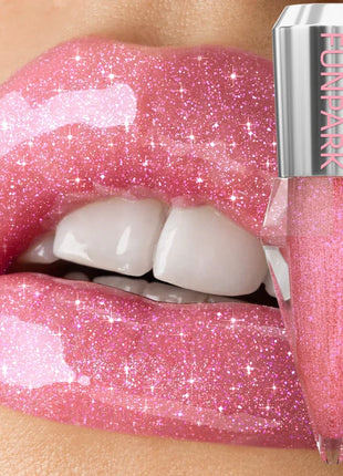 8 Color Glitter Shimmer Lip Gloss Moisturizing Lip Tinted Fuller Lip Effect Diamond Liquid Lipstick Makeup Sexy Lip Care Gifts - Riparo82