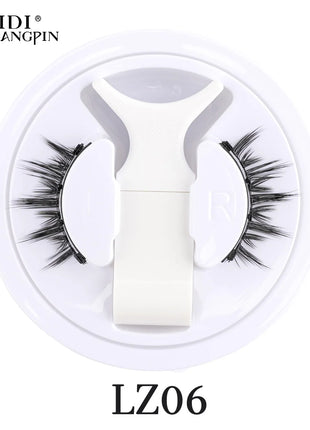 1 Pair Magnetic False Eyelashes Handmade 3D Natural False Eyelashes Reusable Magnetic Eyelashes Tweezers Set Makeup Tools - Riparo82