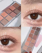 12-Color Eyeshadow Palette - Velvety Smooth, Long-Wearing Matte Shades for Everyday Wear