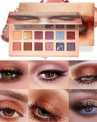 pudaier 18-Color Eyeshadow Palette - Matte, Pearlescent Shimmer & Metallic Finish - Long-Lasting Everyday & Evening Makeup