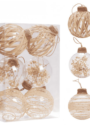 Ornamenti con palline di Natale in fattoria Decorazioni per l'albero di Natale Ornamenti pendenti di Natale Ghirlanda di tela per le vacanze di Natale Decorazioni per feste Boho - riparo82