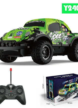 Auto telecomandata Jeep fuoristrada illuminata a LED Piccola proporzione Macchinina giocattolo per bambini non carica