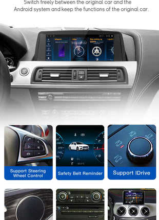 10.25 "Android 14 Wireless Carplay AutoRadio For BMW 6 Series F06 F12 F13 CIC NBT Radio Multimedia Audio GPS Screen Stereo 4GDSP - Riparo82