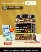 GEN CLIMB Turtle Food with Dried Shrimp&Mealworms-All-in-One Floating Pellets for Aquatic Turtles(Red-Eared Slider,Pond Turtle) - Riparo82