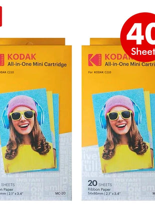 Cartucce di carta classiche KODAK All-in-One C210 Set levazione 4Pass Stampa Tchnologia 20 40 60 100 Pacchetto stampante fotografica Inchiostro