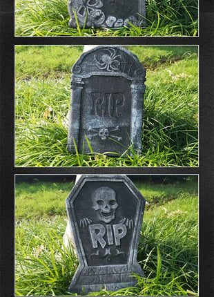 1pcs Halloween Foam Tombstones Outdoor Home Decoration Outdoor Bats Skeleton Gravestone Graveyard Horror Atmosphere Party Props - Riparo82