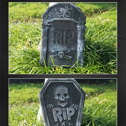1pcs Halloween Foam Tombstones Outdoor Home Decoration Outdoor Bats Skeleton Gravestone Graveyard Horror Atmosphere Party Props