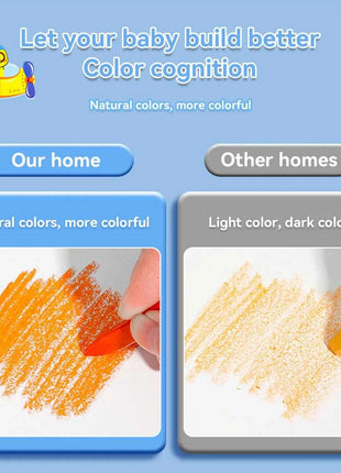 12-36 Color Kawaii Double-headed Triangle Crayon Children's Oil Painting Sticks Safe and Harmless Early Art Educational Supplies