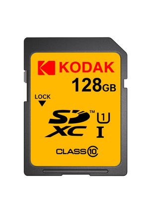 Scheda SD KODAK 64 GB 128 GB 32 GB U1 V30 Scheda di memoria SD Flash a grandezza naturale normale ad alta velocità per fotocamera