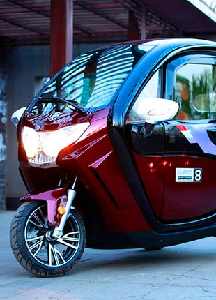 Pick up and drop off children Electric tricycle does not turn over Fully enclosed scooter with a battery life of 190 kilometers - Riparo82