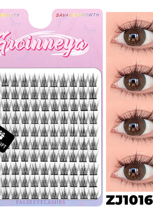 GROINNEYA DIY Lashes Extension Kit Cute Cat Paw False Eyelashes for Enlarged Eyes Korean Actress Natural Make Up - Riparo82