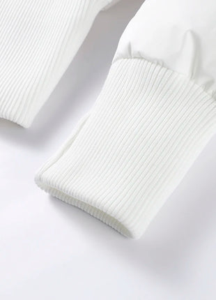 Giacca corta chic con tasca con cerniera a maniche lunghe Cappotto trapuntato con cappuccio in pelliccia sintetica da donna di moda 2025 Capispalla imbottito invernale New Lady