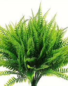 4 Bundles Artificial Plants Fake Boston Ferns Bushes Faux Shrubs  Greenery UV Resistant Plant for Home Garden Outdoor Yard Decor